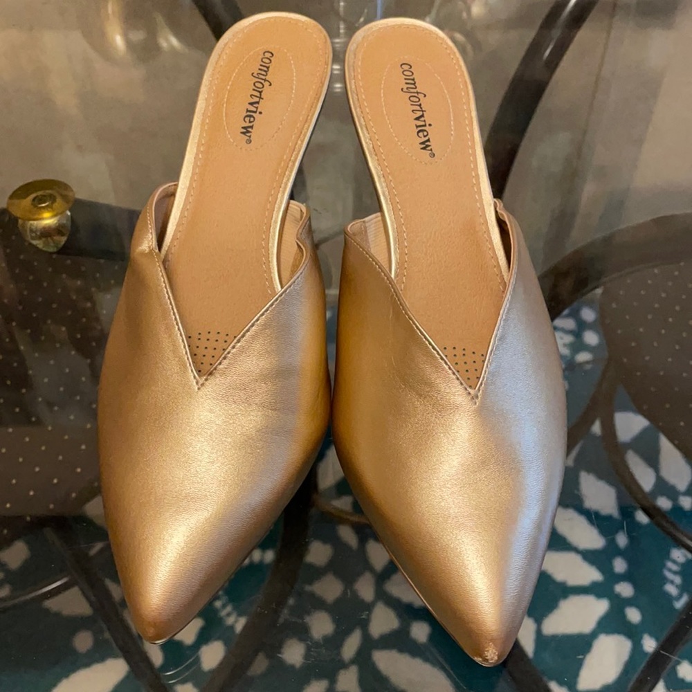 Pointed toe mules